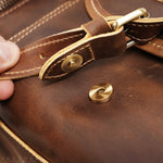 Legacy - Vintage Leather Duffle Bag With Shoe Compartment