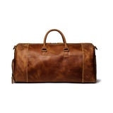 Legacy - Vintage Leather Duffle Bag With Shoe Compartment