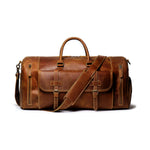 Legacy - Vintage Leather Duffle Bag With Shoe Compartment