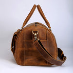 Legacy - Vintage Leather Duffle Bag With Shoe Compartment