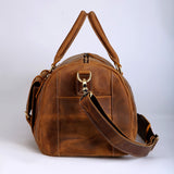 Legacy - Vintage Leather Duffle Bag With Shoe Compartment