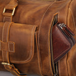 Legacy - Vintage Leather Duffle Bag With Shoe Compartment