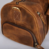 Legacy - Vintage Leather Duffle Bag With Shoe Compartment