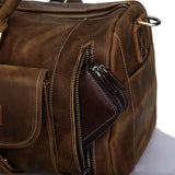 Legacy - Vintage Leather Duffle Bag with Shoe Compartment