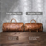 Legacy - Vintage Leather Duffle Bag With Shoe Compartment