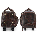 Okotoks II - Vintage Leather Trolley Duffle Bag