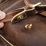 Banff II - Vintage Leather Duffle Bag with Shoe Compartment