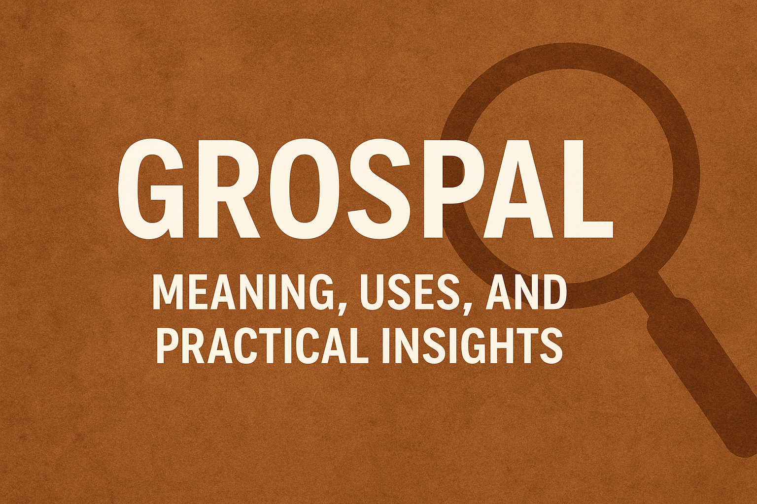 Grospal Explained: Meaning, Uses, and Practical Insights