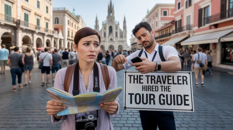 the traveler hired the wrong tour guide