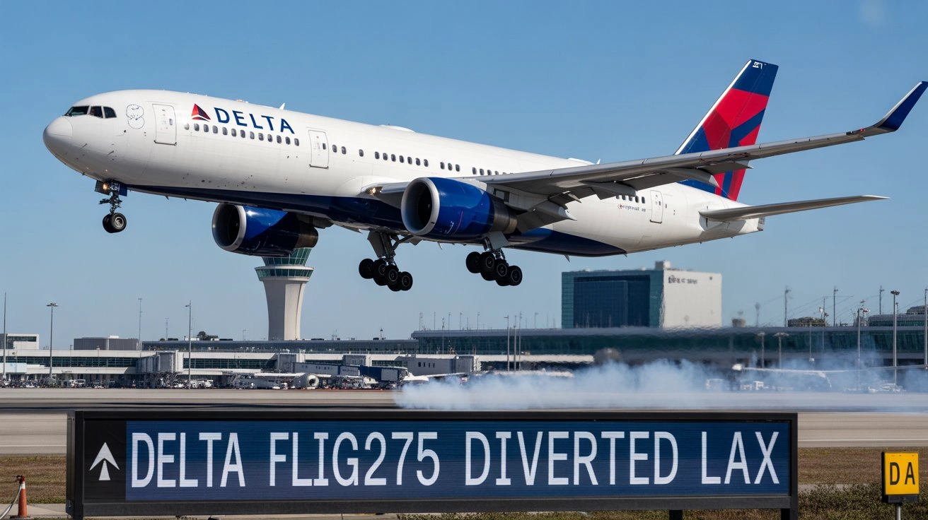 delta flight dl275 diverted lax